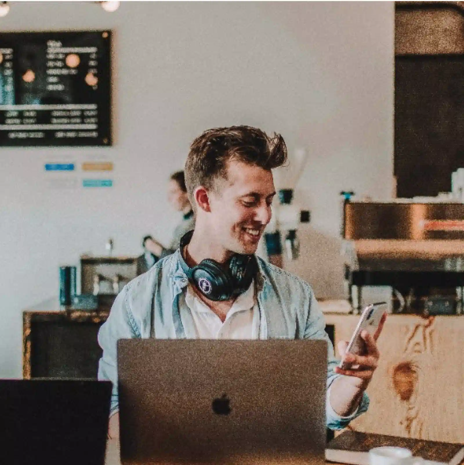 Developer at his laptop
