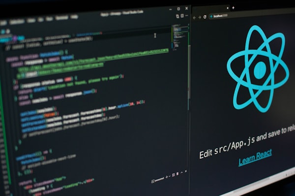 React application code on a developer screen